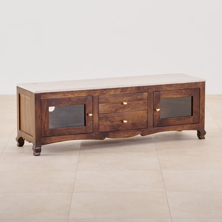Victoria Mango Wood TV Unit - Brown