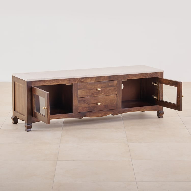 Victoria Mango Wood TV Unit - Brown