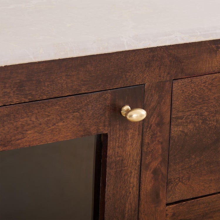 Victoria Marble Top Sideboard - Brown