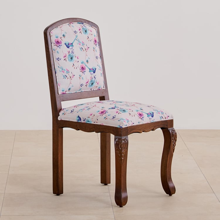 Victoria Set of 2 Fabric Dining Chairs - Brown