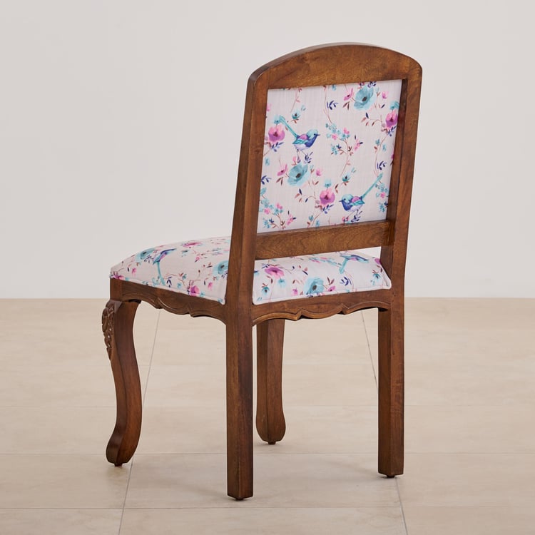 Victoria Set of 2 Fabric Dining Chairs - Brown