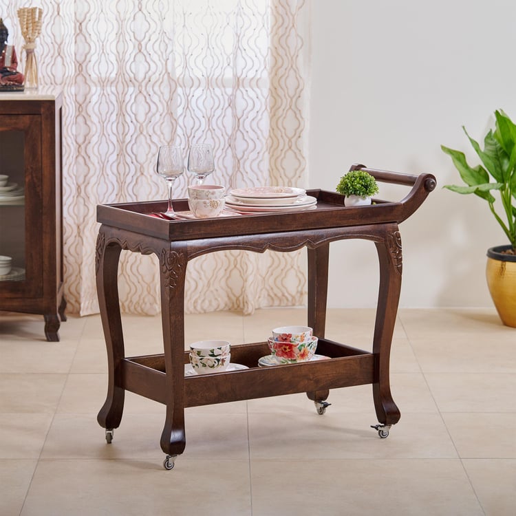 Victoria Serving Trolley - Brown