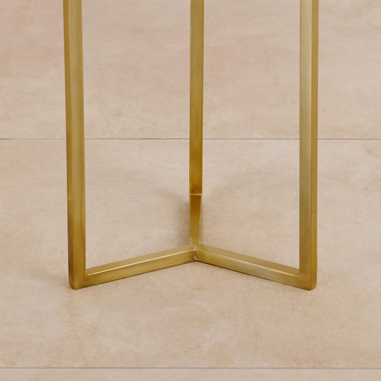 Alexa Marble Top Cocktail Table - Gold