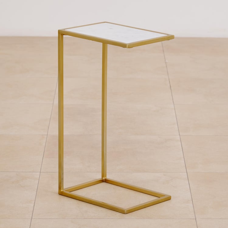 Martina Marble Top Cocktail Table - Gold