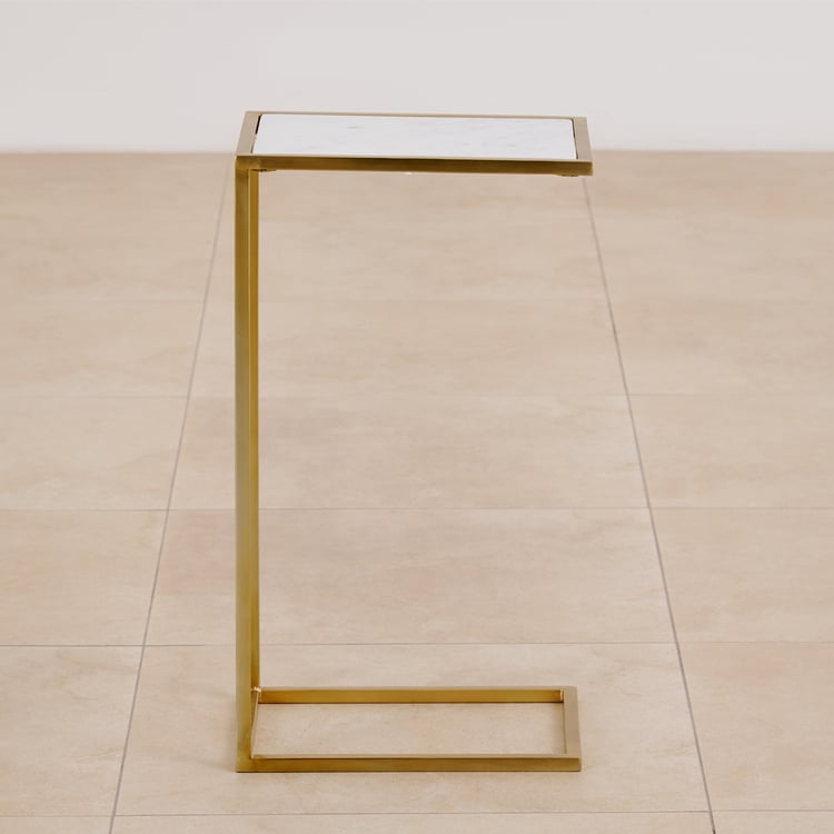 Martina Marble Top Cocktail Table - Gold