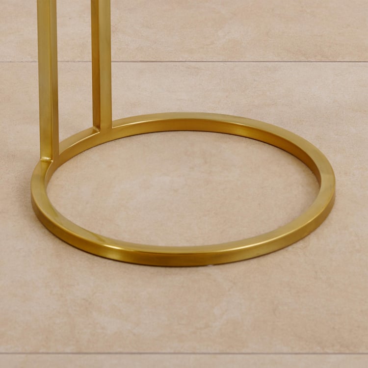 Rosa Marble Top Cocktail Table - Gold