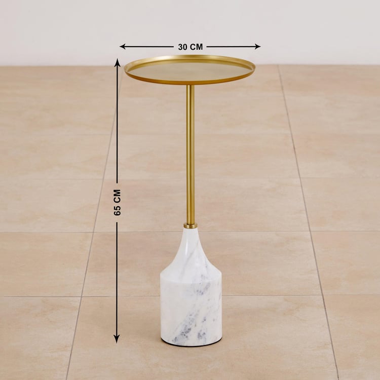 Gloria Marble Cocktail Table - Gold