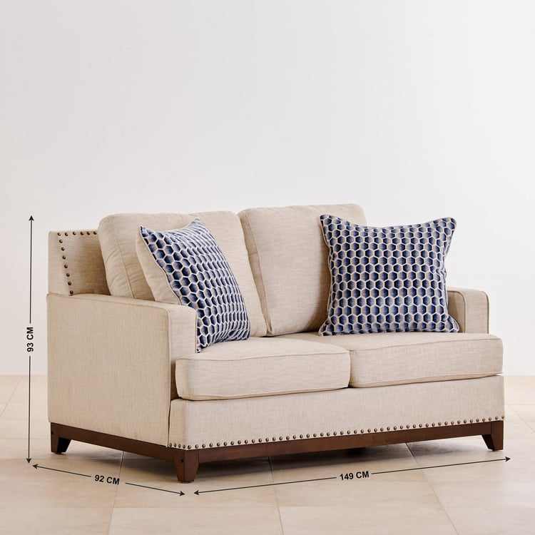 Helios Audrey Fabric 3+2 Seater Sofa Set - Beige