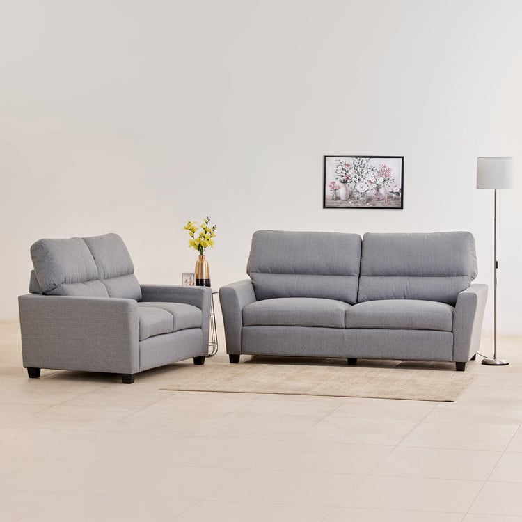 Helios Piper Fabric 3+2 Seater Sofa Set - Grey