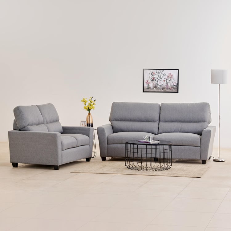 Helios Piper Fabric 3+2 Seater Sofa Set - Grey