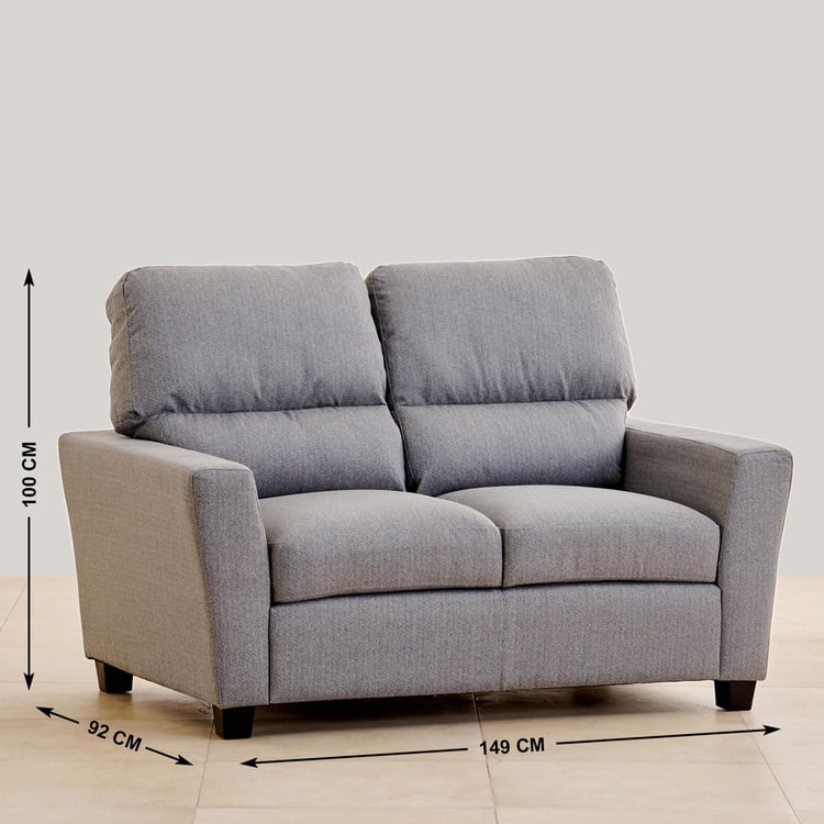 Helios Piper Fabric 3+2 Seater Sofa Set - Grey