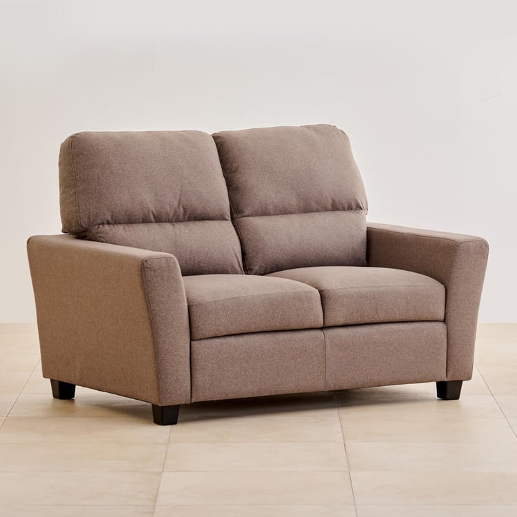 Helios Piper Fabric 3+2 Seater Sofa Set - Brown