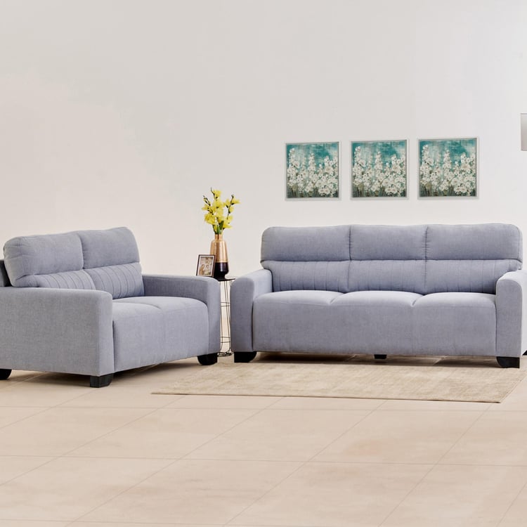 Helios Albury Fabric 3+2 Seater Sofa Set - Grey