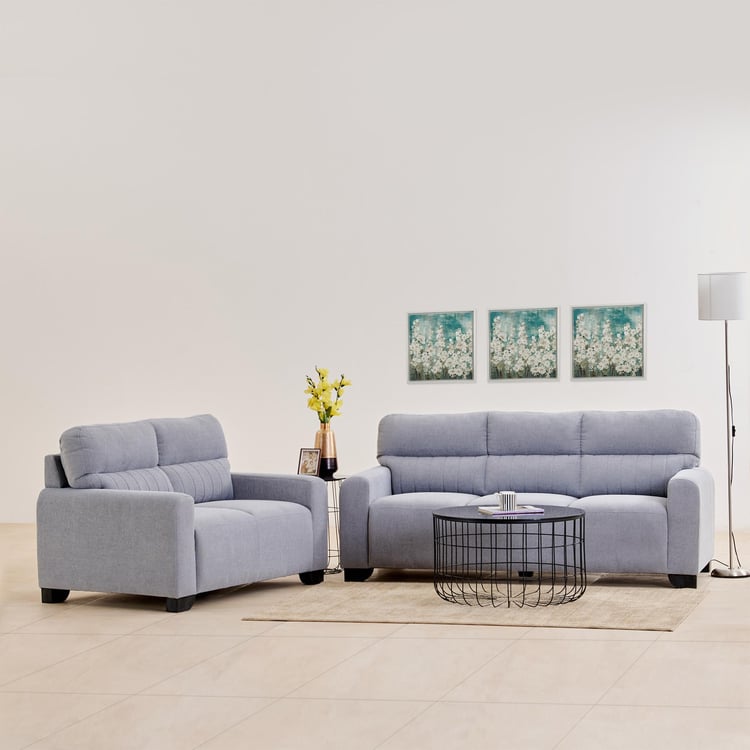 Helios Albury Fabric 3+2 Seater Sofa Set - Grey