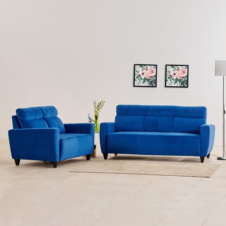 Helios Emily Fabric 3+2 Seater Sofa Set - Blue