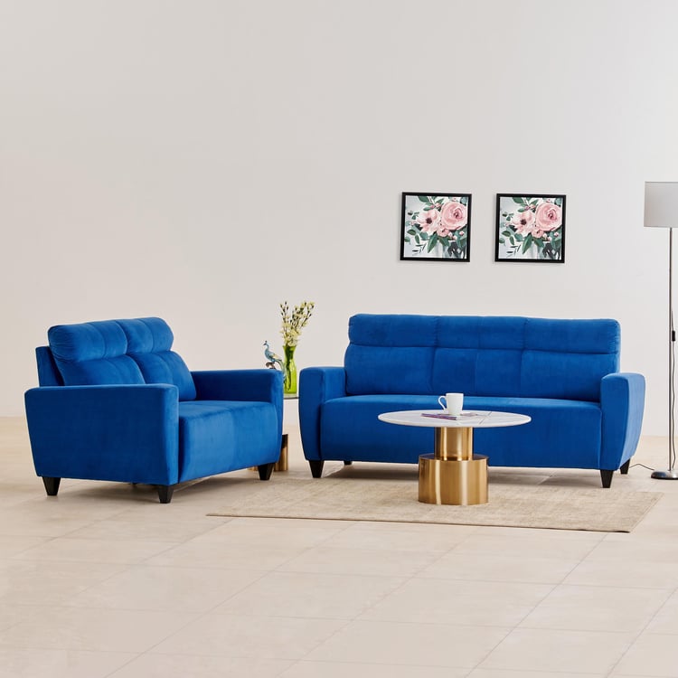 Helios Emily Fabric 3+2 Seater Sofa Set - Blue