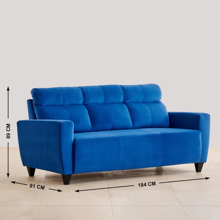 Helios Emily Fabric 3+2 Seater Sofa Set - Blue