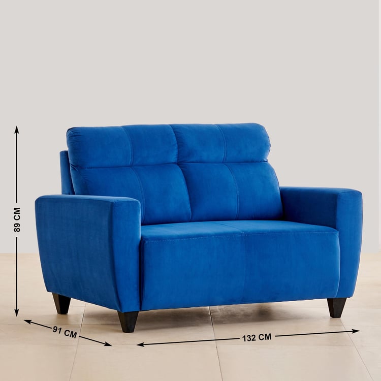 Helios Emily Fabric 3+2 Seater Sofa Set - Blue