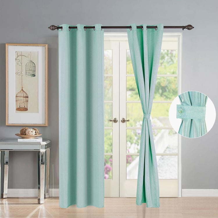 DECO WINDOW Set of 2 Semi-Blackout Door Curtains