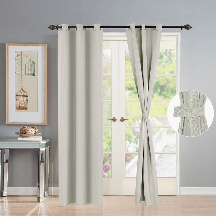 DECO WINDOW Set of 2 Semi-Blackout Door Curtains