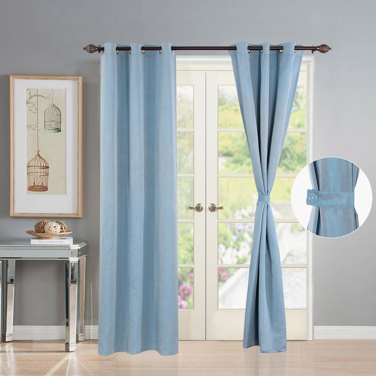 DECO WINDOW Set of 2 Semi-Blackout Door Curtains