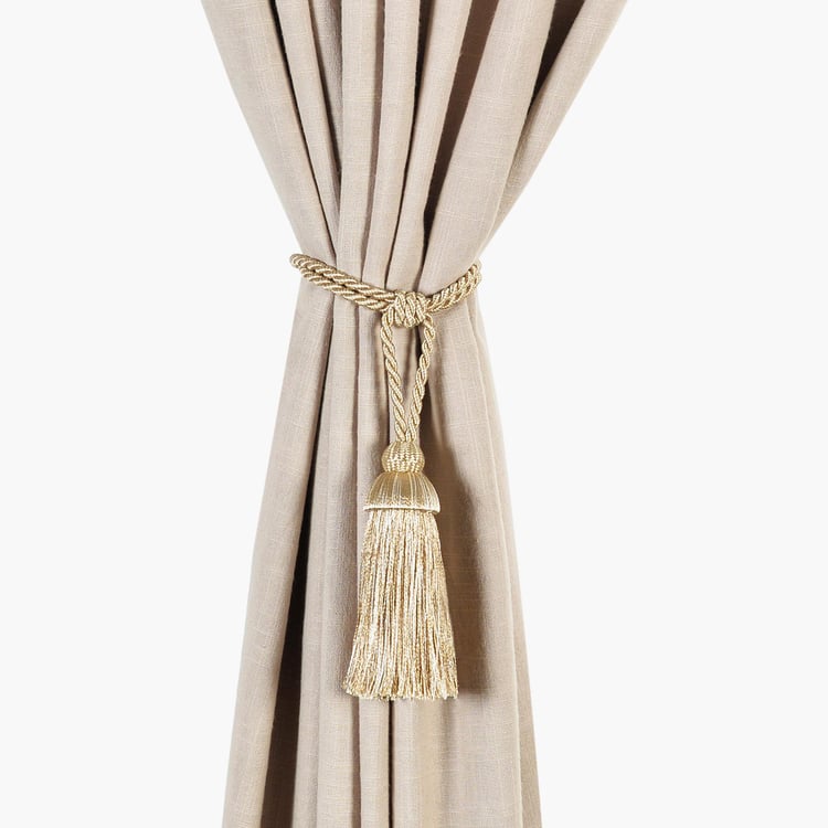 DECO WINDOW Gold Curtain Tie-Back Rope - Set of 2