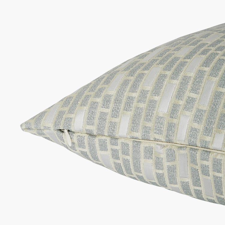 PORTICO Lotus Grey Printed Cushion Covers - 40x40cm - Set of 2