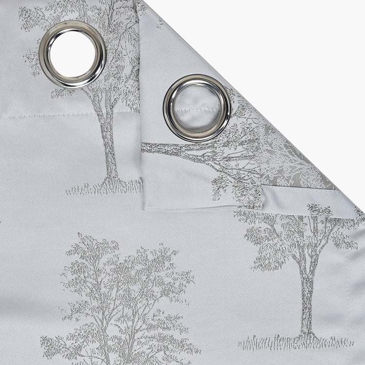 PORTICO Sketch Curtains Grey Printed Window Curtains - 120x160cm - Set of 2