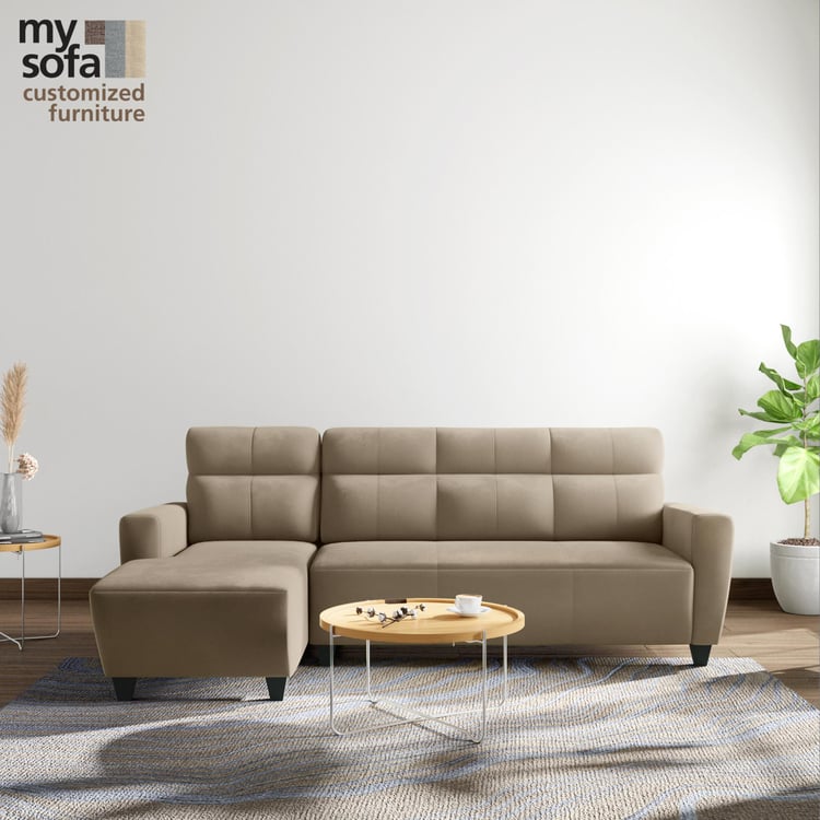 Helios Emily Velvet 3-Seater Left Corner Sofa with Chaise - Customized Furniture