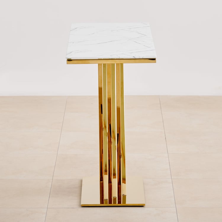 Bianca Tempered Glass Top Console Table - Gold