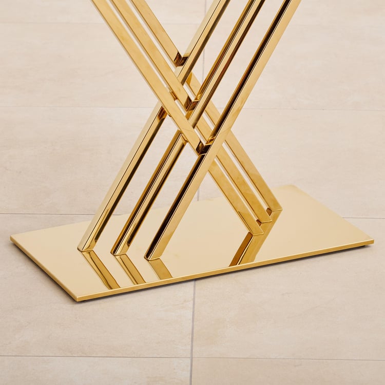 Bianca Tempered Glass Top Console Table - Gold