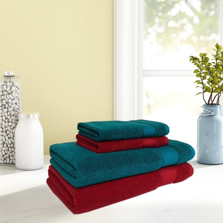 SPACES Econova Set of 4 Cotton Bath and Hand Towels