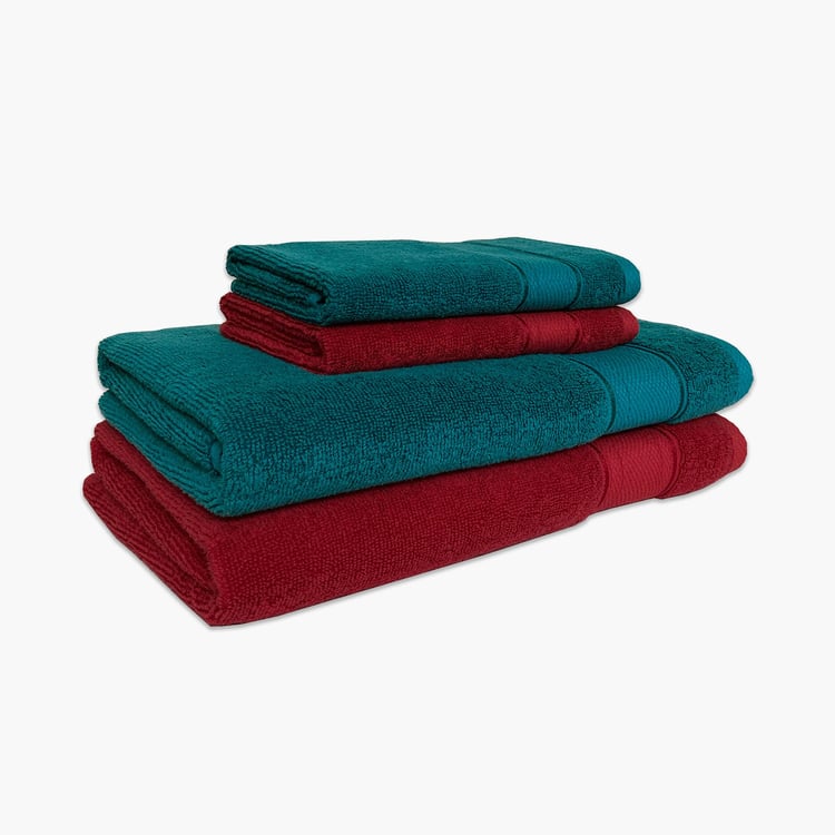 SPACES Econova Set of 4 Cotton Bath and Hand Towels