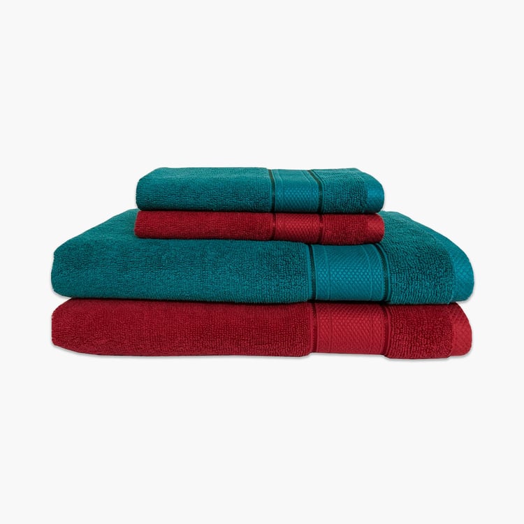 SPACES Econova Set of 4 Cotton Bath and Hand Towels