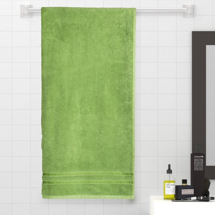 SPACES Atrium Cotton Striped Bath Towel, Green - 70x150cm