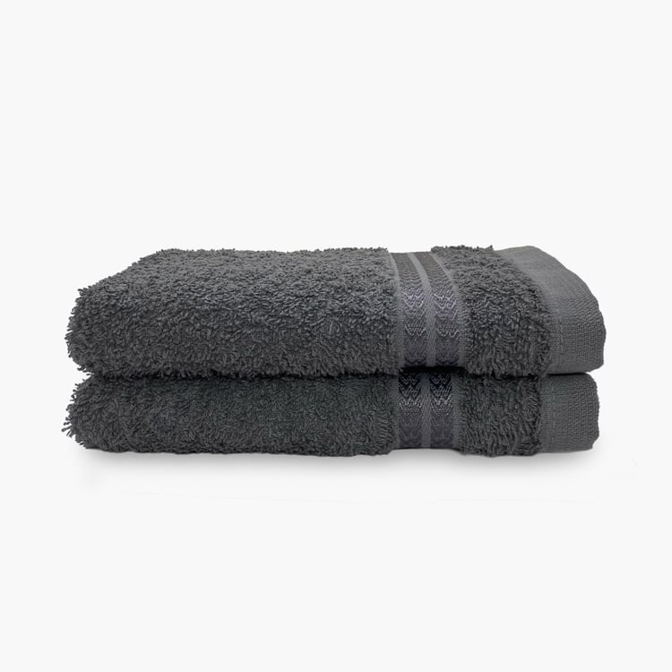 WELSPUN Set of 2 Cotton Anti-Bacterial Hand Towels - 60x40cm