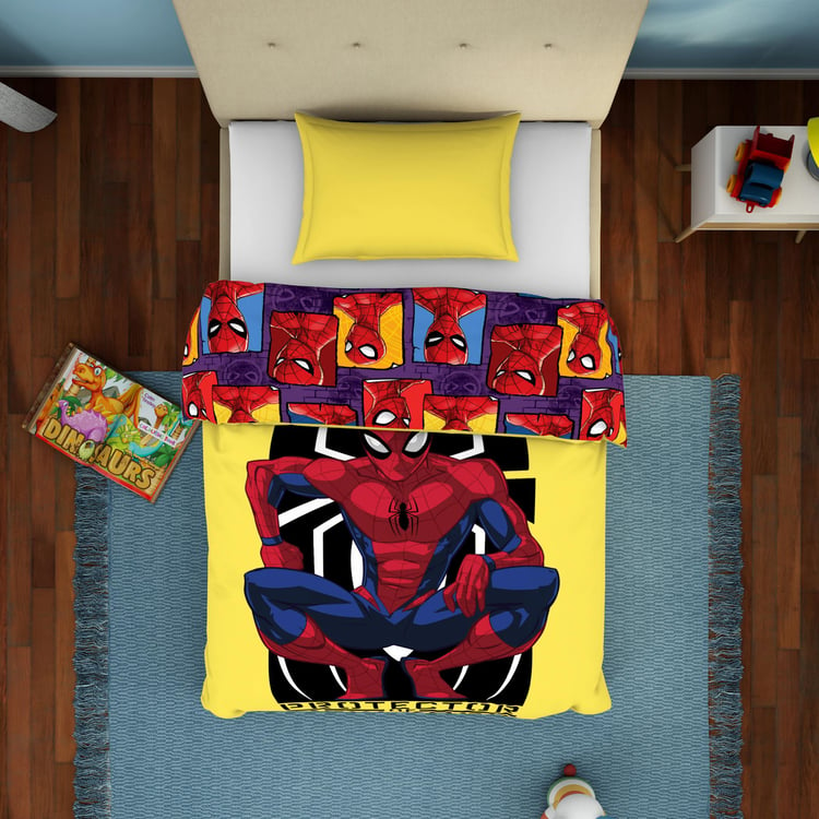 SPACES Kids Spiderman Printed Single Quilt