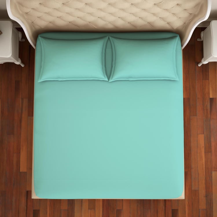 WELSPUN Restora Cotton 150TC 3Pcs Super King Bedsheet Set