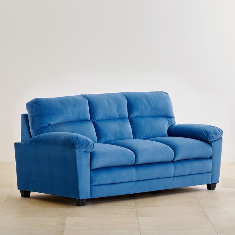 Mojo Velvet 3+2+1 Seater Sofa Set - Blue