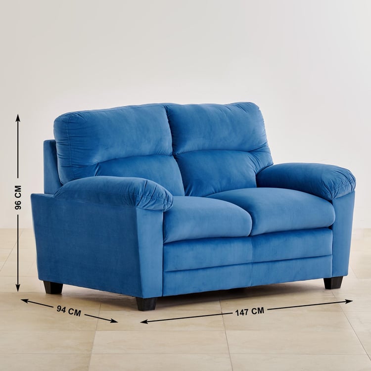 Mojo Velvet 3+2+1 Seater Sofa Set - Blue