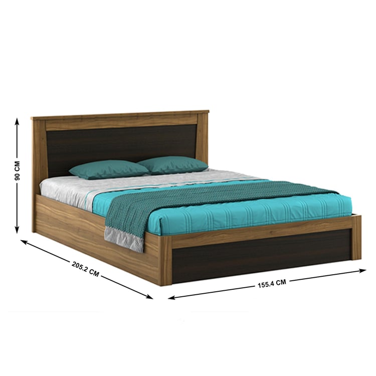 Helios Vincent Queen Bed with Box Storage - Brown