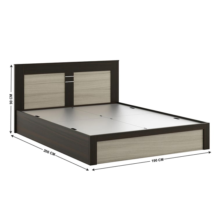 Helios Lawrence King Bed with Box Storage - Brown