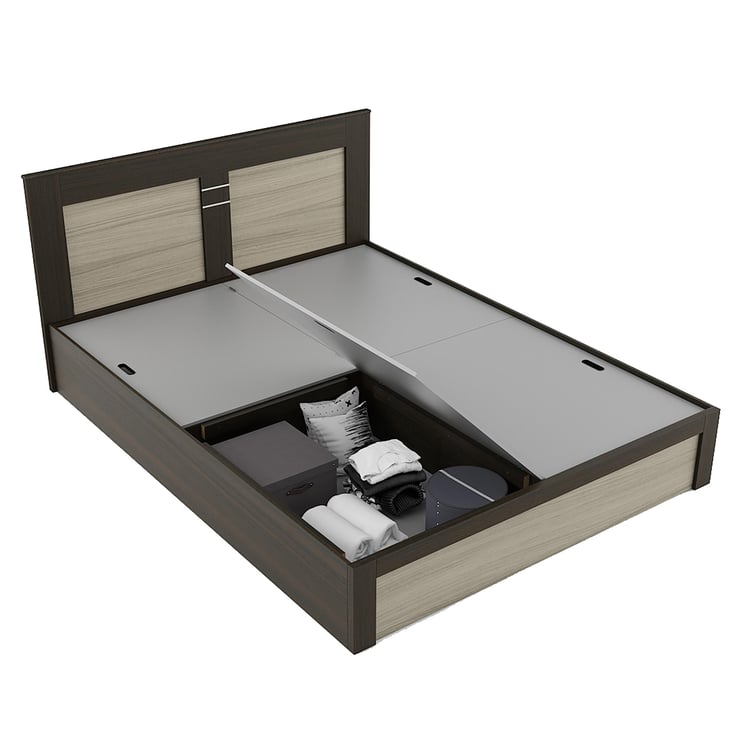 Helios Lawrence King Bed with Box Storage - Brown