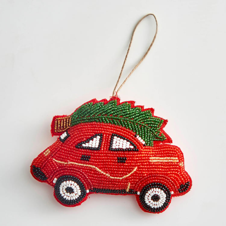 Carols Beaded Taxi Tree Ornament