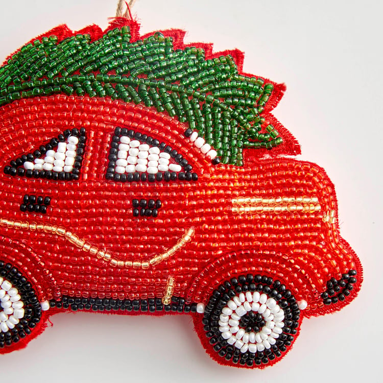 Carols Beaded Taxi Tree Ornament