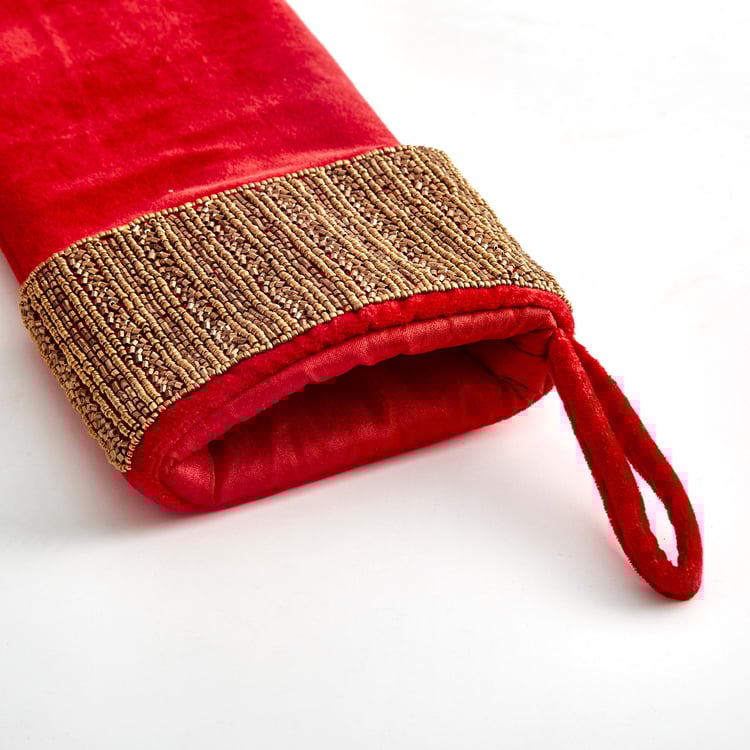 Carols Beaded Christmas Stocking