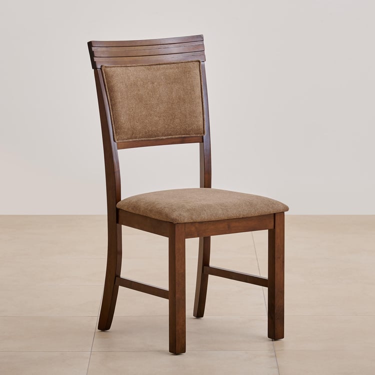 Hercules Set of 2 Fabric Dining Chairs - Brown