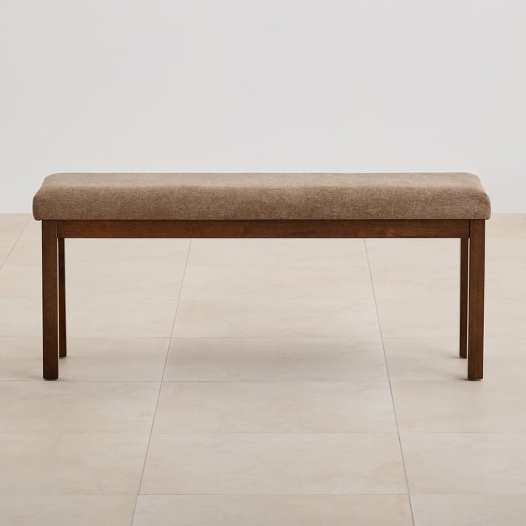 Hercules Fabric Dining Bench - Brown