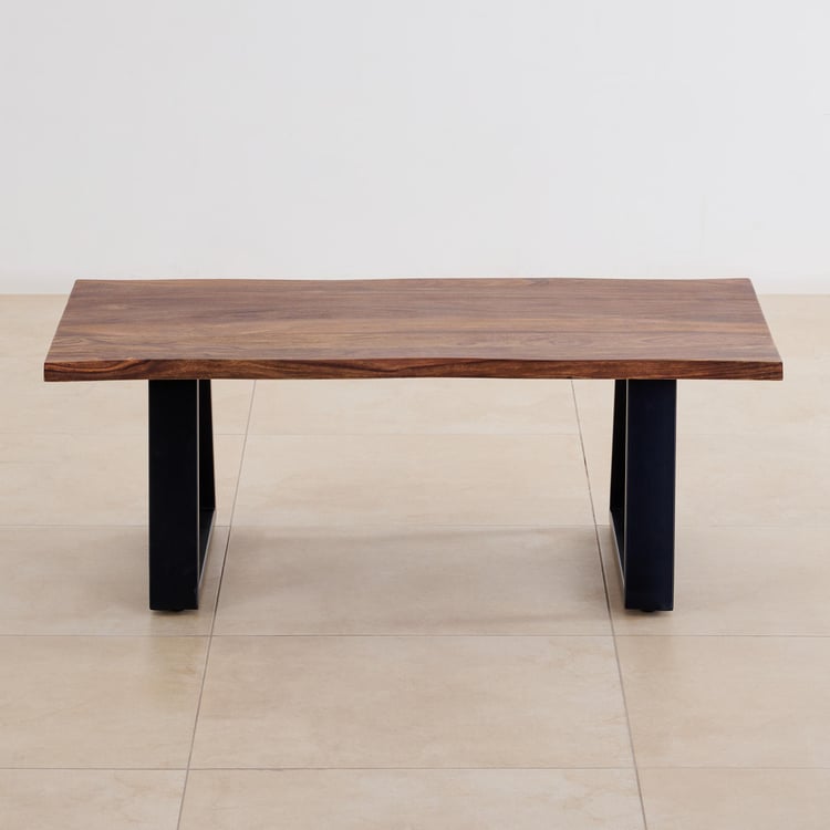 Raga NXT Sheesham Wood Top Coffee Table - Brown and Black