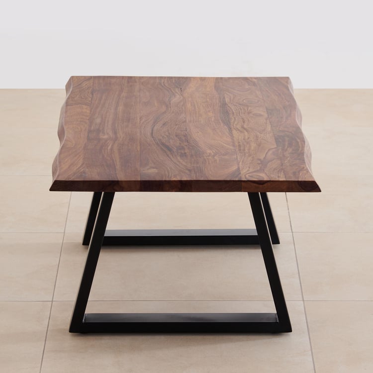 Raga NXT Sheesham Wood Top Coffee Table - Brown and Black